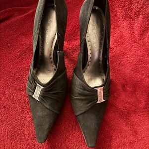 BCBGirls Black Suede Pointed Heels